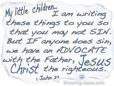 1 John 2:1 We Have An Advocate With The Father (blue)